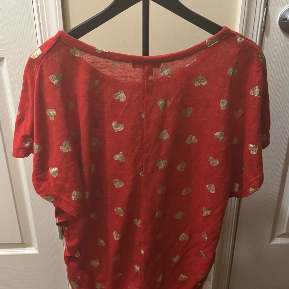 The Lot Of 2 Rouge Collection Glam Red & Black Gold Top in 3X size - Picture 3 of 9